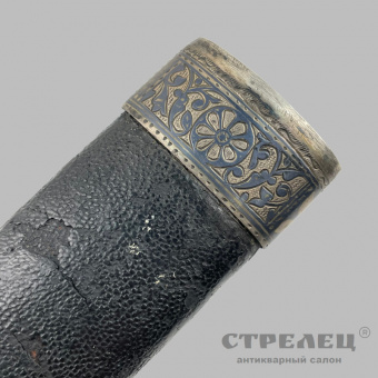 фото — кинжал (бебут) персидский серебре, конец 19 века